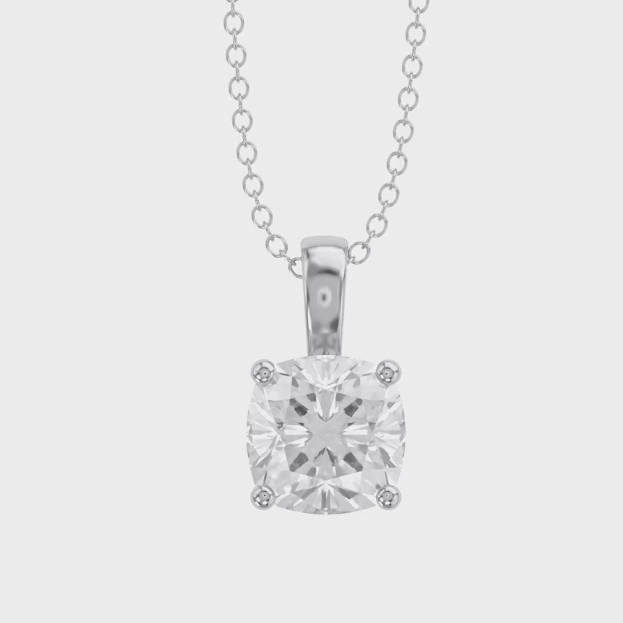 Celestia Cushion Cut Lab Grown Diamond Pendant Necklace