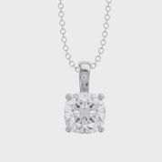 Celestia Cushion Cut Lab Grown Diamond Pendant Necklace