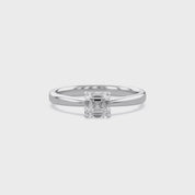 Asscher-Cut Solitaire Engagement Ring | Lab-Grown Diamond