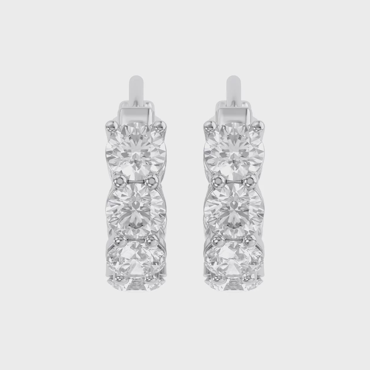 IGI Certified Lab Grown Diamond Insideout Hoop Earrings