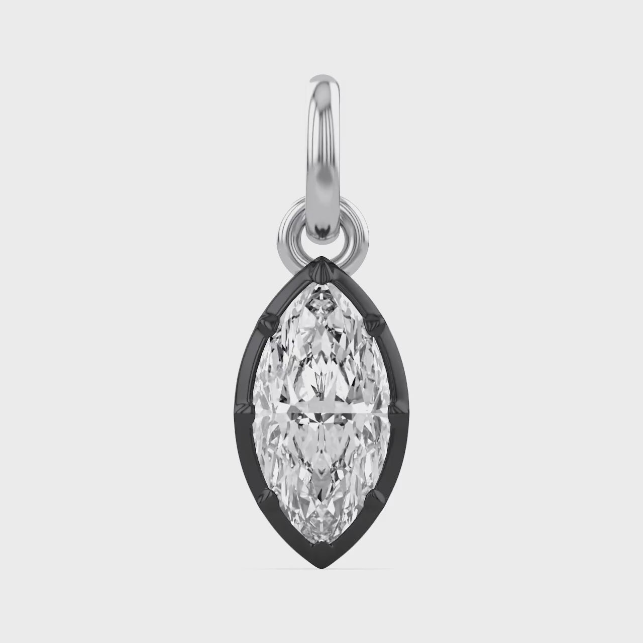 Marquise-Cut Solitaire Pendant | Lab-Grown Diamond