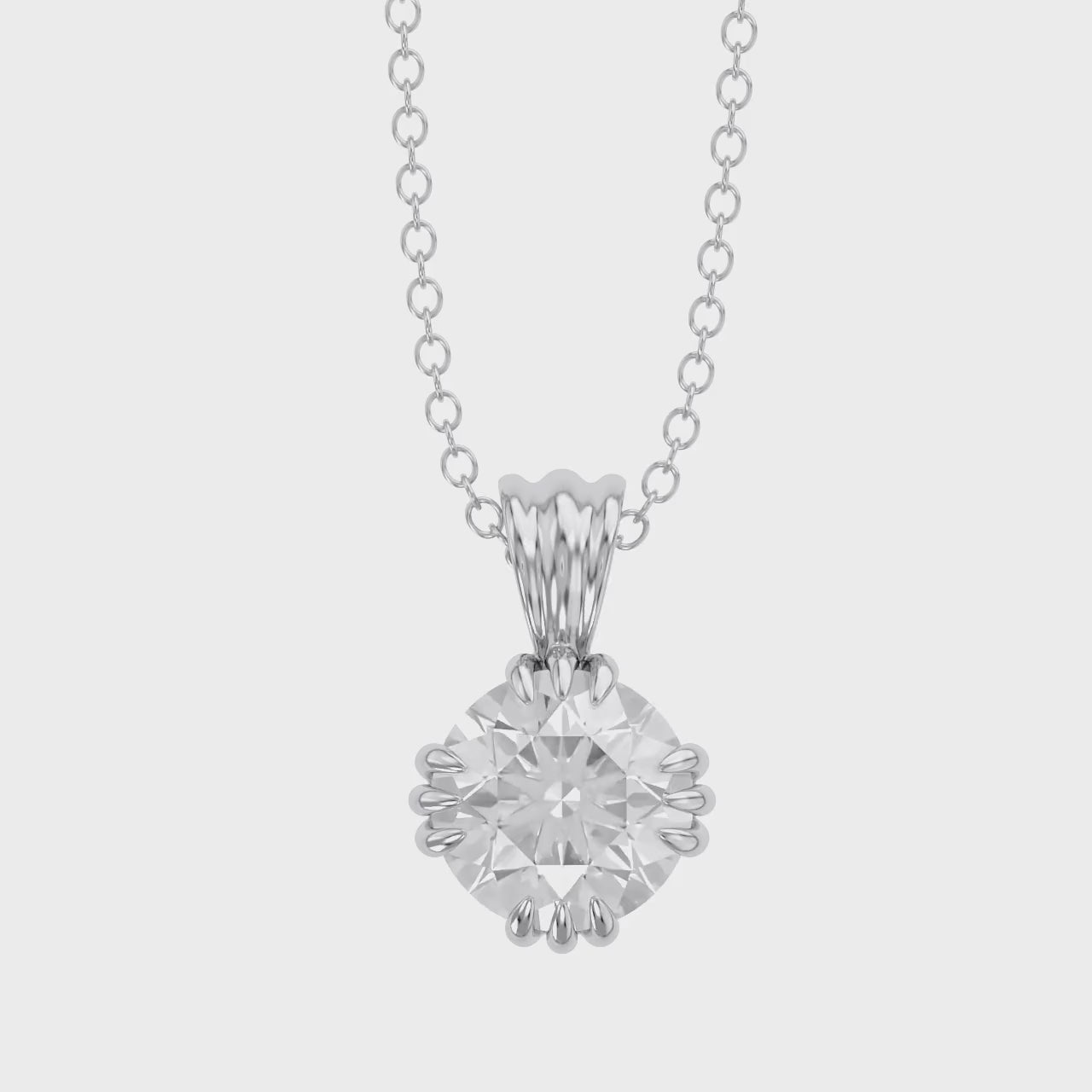 Trinity Lab Grown Diamond Solitaire Pendant Necklace for Women