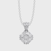 Trinity Lab Grown Diamond Solitaire Pendant Necklace for Women