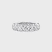 Cushion-Cut Half-Eternity Ring | Lab-Grown Diamond