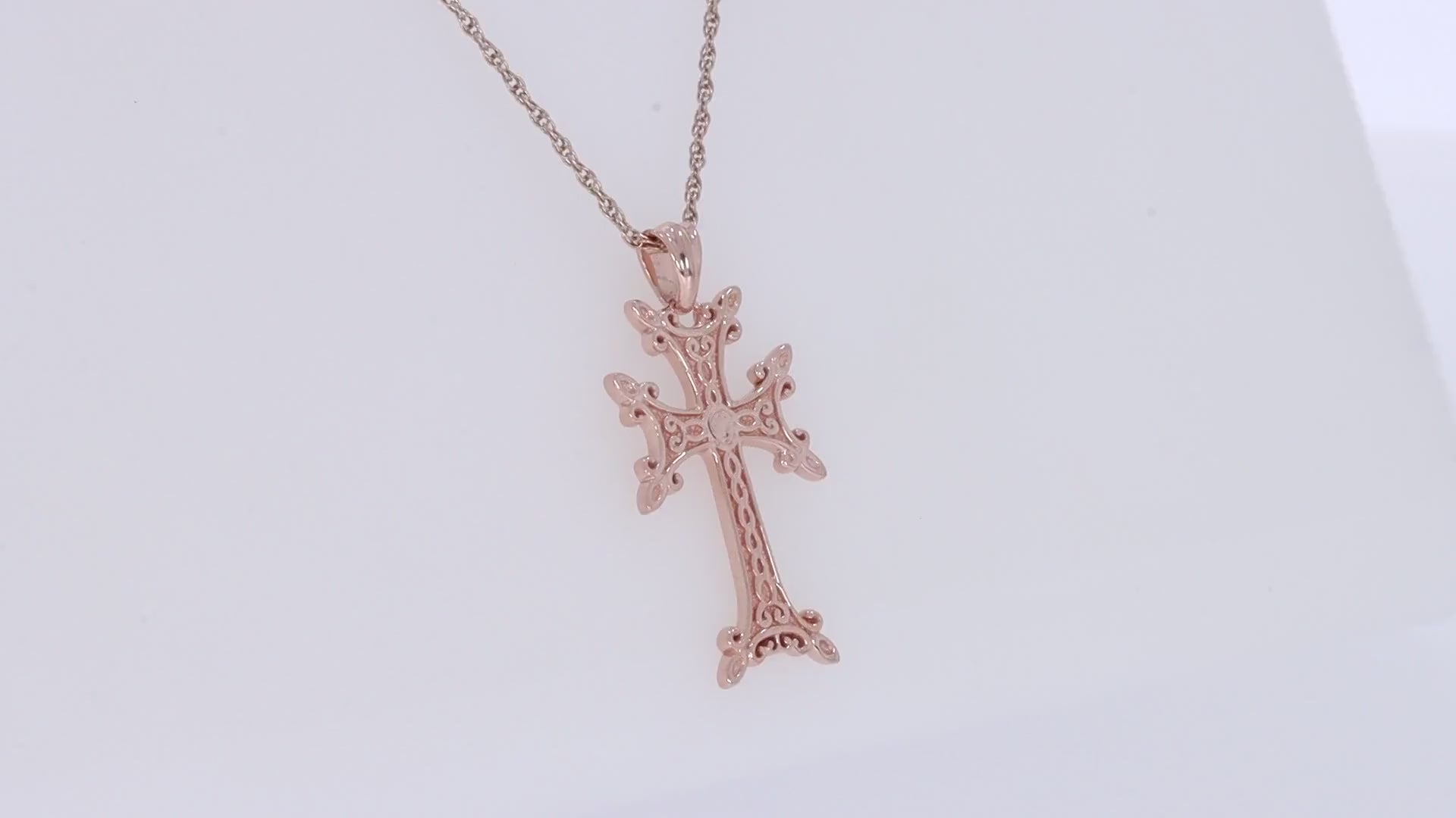 Khachkar Armenian Cross Pendant Necklace for Women & Men