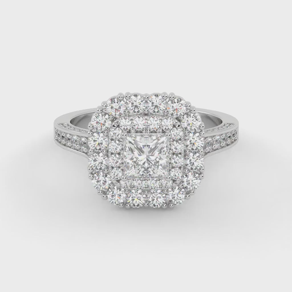 Princess & Round Cut Lab Diamond Ring – IGI Certified