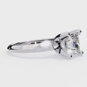 Solitaire Curved Shank Ring In Lab Grown Diamond