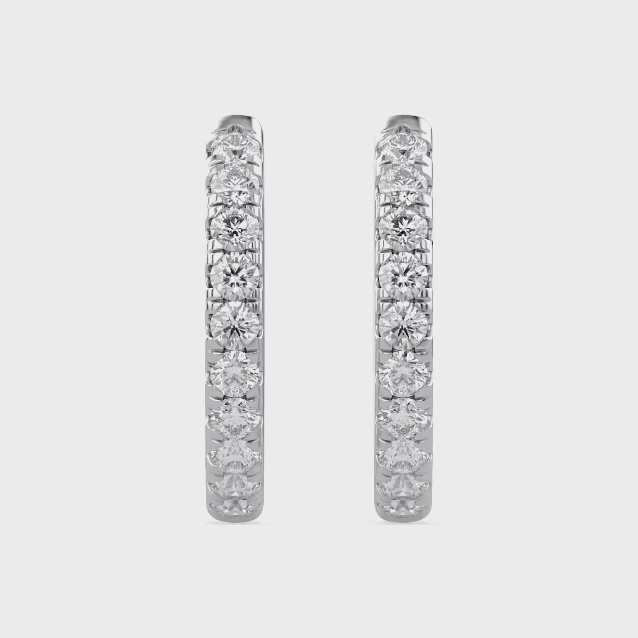 Lab Grown Diamond 10mm Huggie Hoop Earrings