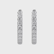 Lab Grown Diamond 10mm Huggie Hoop Earrings