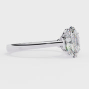 Oval Cut Solitaire Lab Grown Diamond Engagement Ring