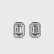 Emerald-Cut Solitaire Stud Earrings | Lab-Grown Diamond