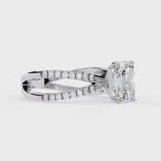 Kelly Radiant Cut Split Shank Lab Grown Diamond Engagement Ring