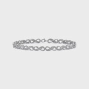 Infinity Style Lab Grown Diamond Bracelet 7.25 Inch
