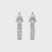 Pear Cut Lab Grown Diamond Hoop Earrings
