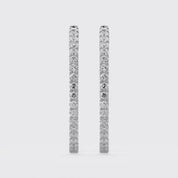 Inside Out Huggie Hoop Earrings Lab Grown Diamond