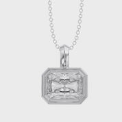 Premium Lab Grown Radiant Cut White Diamond Pendant Necklace