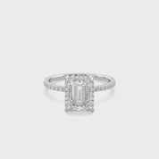 Hidden Halo Engagement Lab Grown Diamond Ring