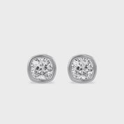 Cushion-Cut Solitaire Stud Earrings | Lab-Grown Diamond