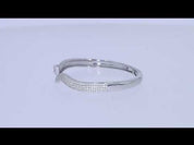 Lab Created Moissanite Open Cuff Bangle Bracelet