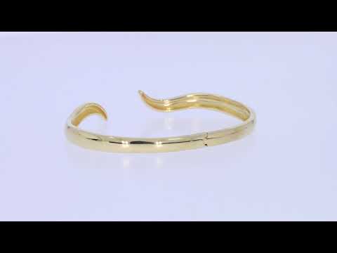 Classic Curl Cuff Bangle Bracelet