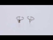 0.40 Carat Round Lab Created Moissanite Circle Stud Earrings In 925 Sterling Silver