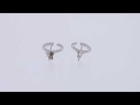 0.40 Carat Round Lab Created Moissanite Circle Stud Earrings In 925 Sterling Silver