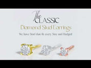 Round Natural Diamond Stud (IGI Certified 0.70 ct & up) Popular Plus Quality Screw Back Earrings in 14k Solid Gold, 0.04 Ctw & Up For Her